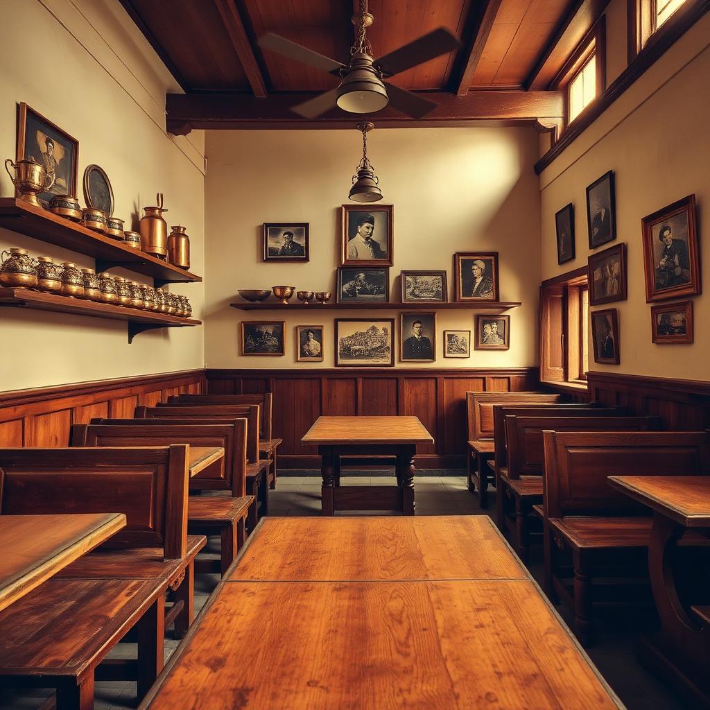 Vintage interior of the heritage Bengaluru military hotel